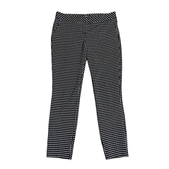 Express Black White Check Columnist Slim Ankle Pants 2 - Picture 1 of 9